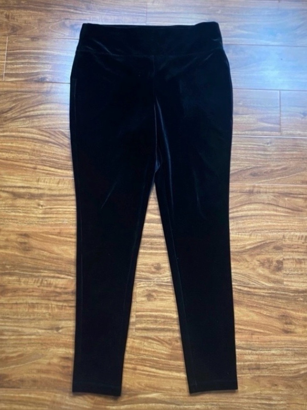 3/$25 INC Black Womens High Waist Velvet Leggings Size Large Classic Minimalist